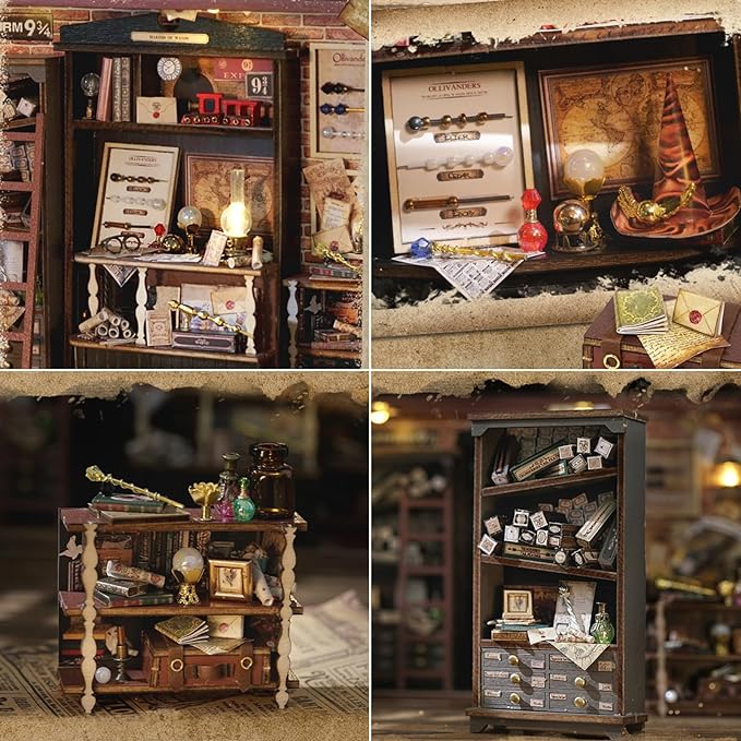 Magic Wand DIY Miniature Dollhouse | LKWood (Dust Cover Included)
