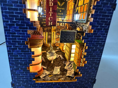 Diagon Alley (3 Storey) Pre-Colored Book Nook | LKWood