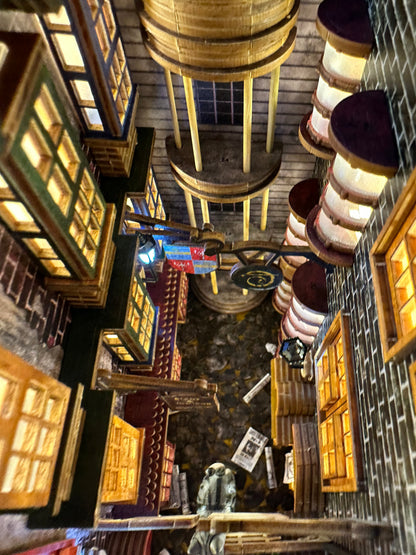 Diagon Alley (3 Storey) Pre-Colored Book Nook | LKWood