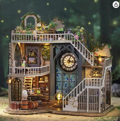 Magisches DIY Miniatur-Puppenhaus | LKWood (Staubschutz im Lieferumfang enthalten) 